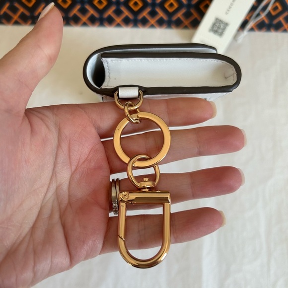 Tory Burch Emerson Soft Colorblock Flap Card Case Wallet Optic White Moose - Picture 5 of 10